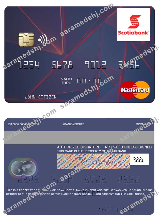 Saint Vincent and the Grenadines Bank of Nova Scotia mastercard